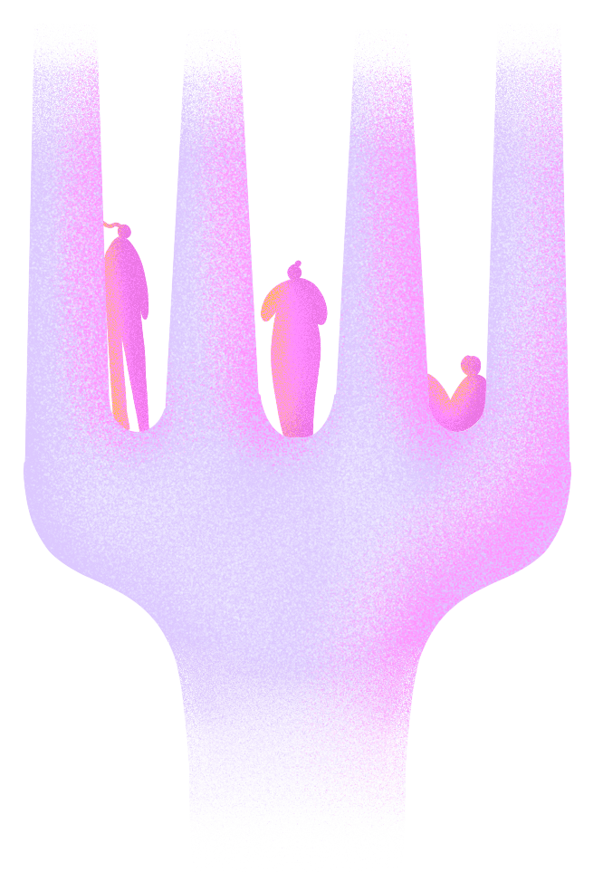 Illustrazione che rappresenta il disturbo alimentare